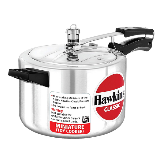 Hawkins Miniature Pressure Cooker, Toy Cooker for Kids, Mini Cooker, Small Cooker for Kids, Silver CODE: MIN - Premium Toy Aluminum Pressure Cooker from Hawkins - Just Rs. 220! Shop now at Surana Sons