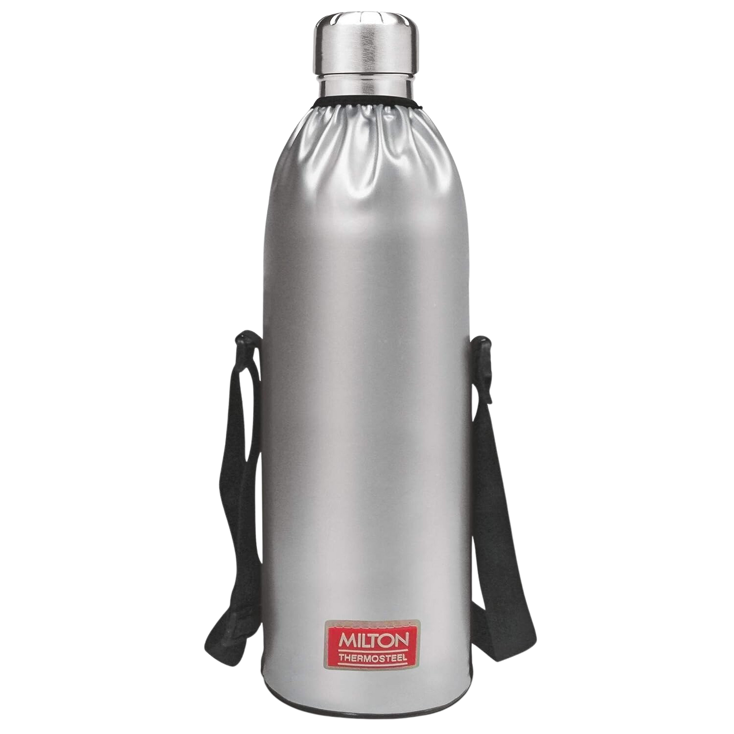 Milton Duo DLX 1800 Thermosteel 24 Hours Hot and Cold Water Bottle with Bag, Silver | Leak Proof | - Premium Hot & Cold Steel Vacuum Bottles from Milton - Just Rs. 1699! Shop now at Surana Sons