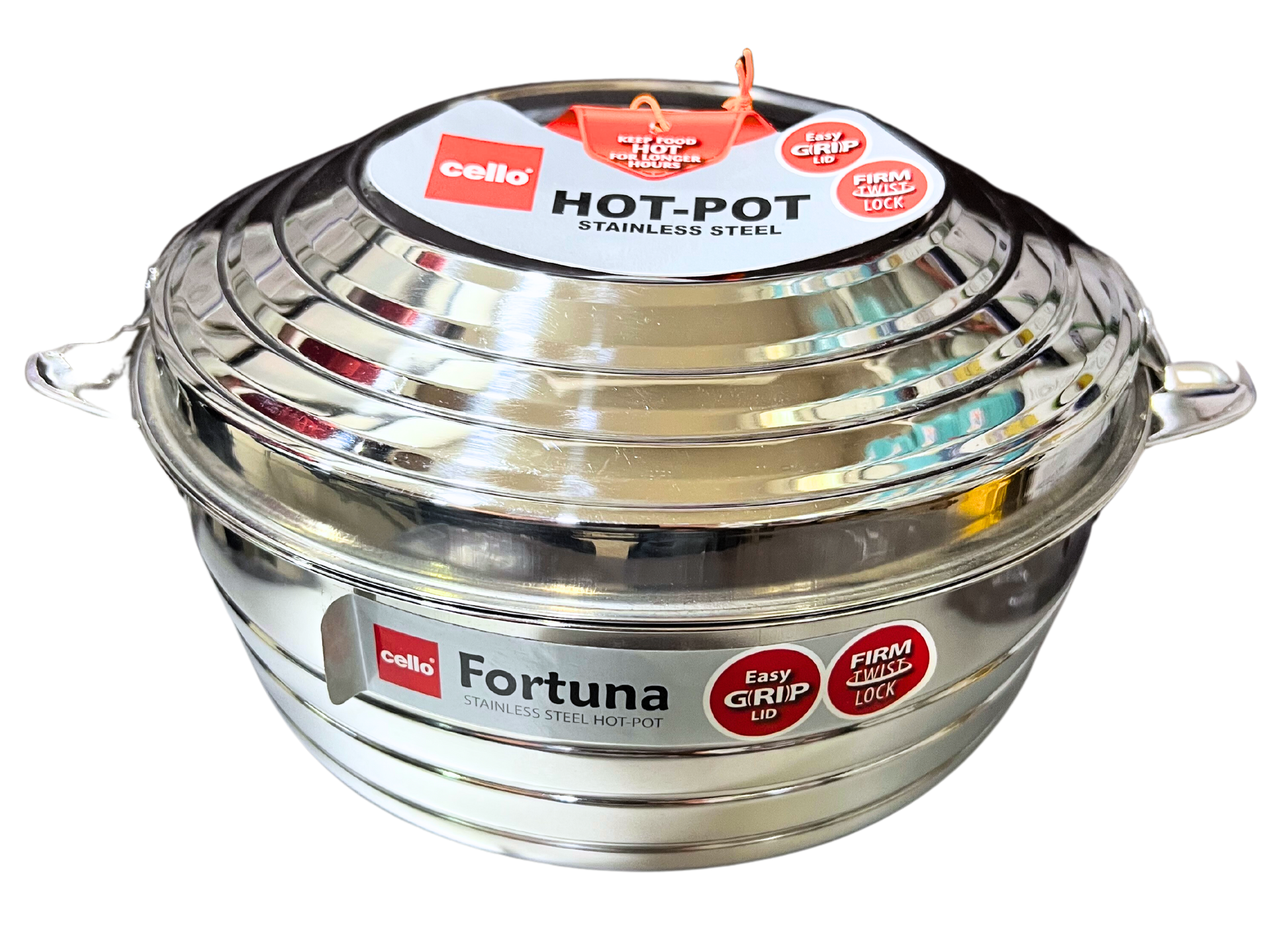 Cello Stainless Steel Fortuna Casserole PUF Insulated | Keeps Food Warm for Hours | - Premium SS Casserole from Cello - Just Rs. 499! Shop now at Surana Sons