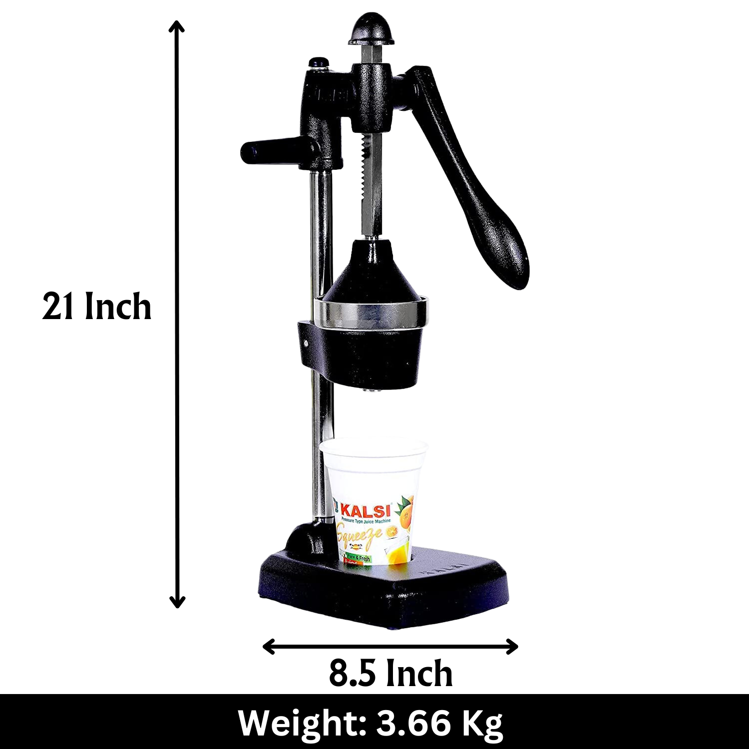 Kalsi-products CE Certified Hand Press Pressure Type Instant Juicer with Food Grade Pressure Cup | - Premium Hand Juicer from kalsi - Just Rs. 2290! Shop now at Surana Sons