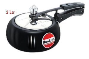 Hawkins Contura Black Hard Anodized Pressure Cooker | Stainless Steel Inner Lid - Premium hard anodised pressure cooker from hawkins - Just Rs. 1463! Shop now at Surana Sons