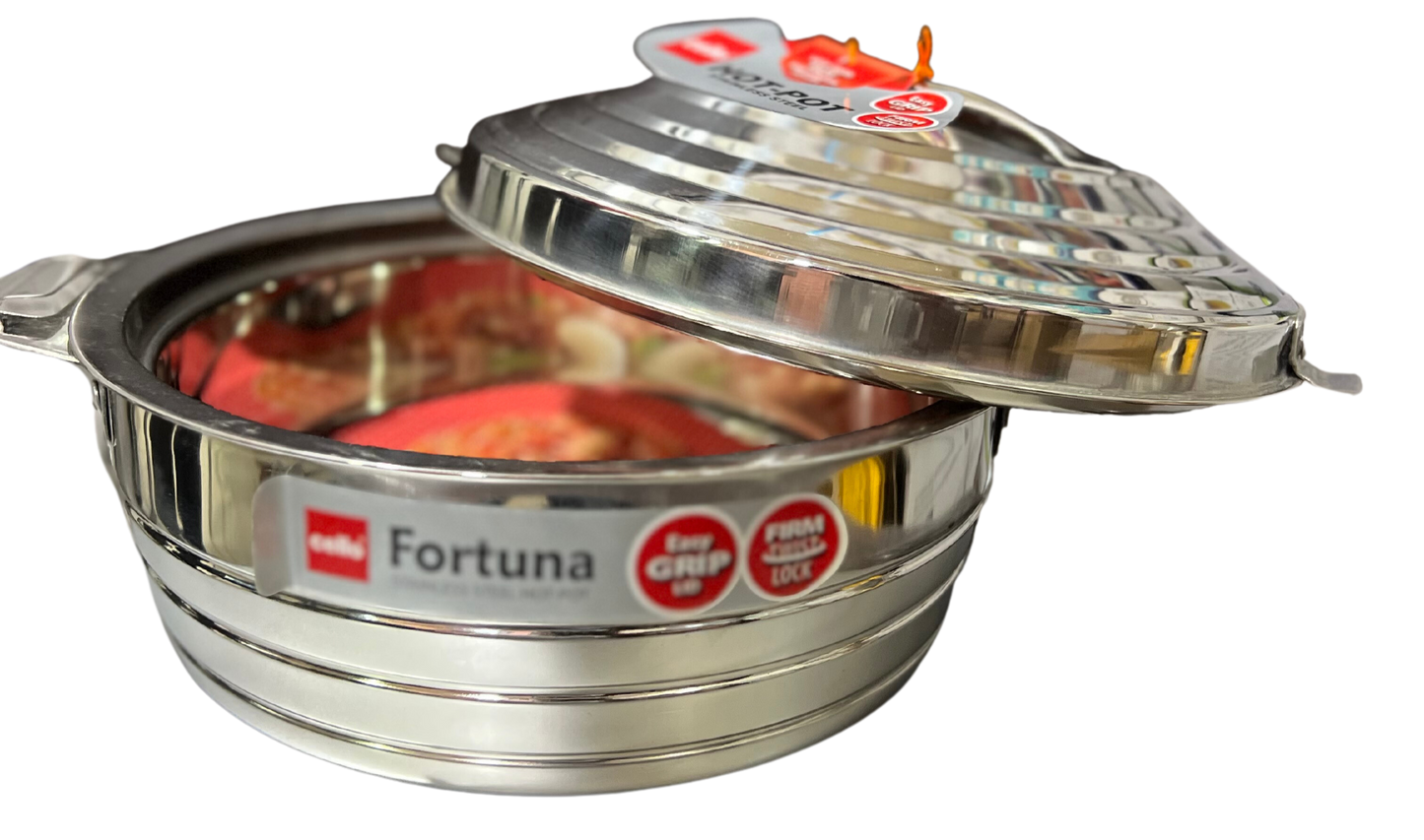 Cello Stainless Steel Fortuna Casserole PUF Insulated | Keeps Food Warm for Hours | - Premium SS Casserole from Cello - Just Rs. 499! Shop now at Surana Sons