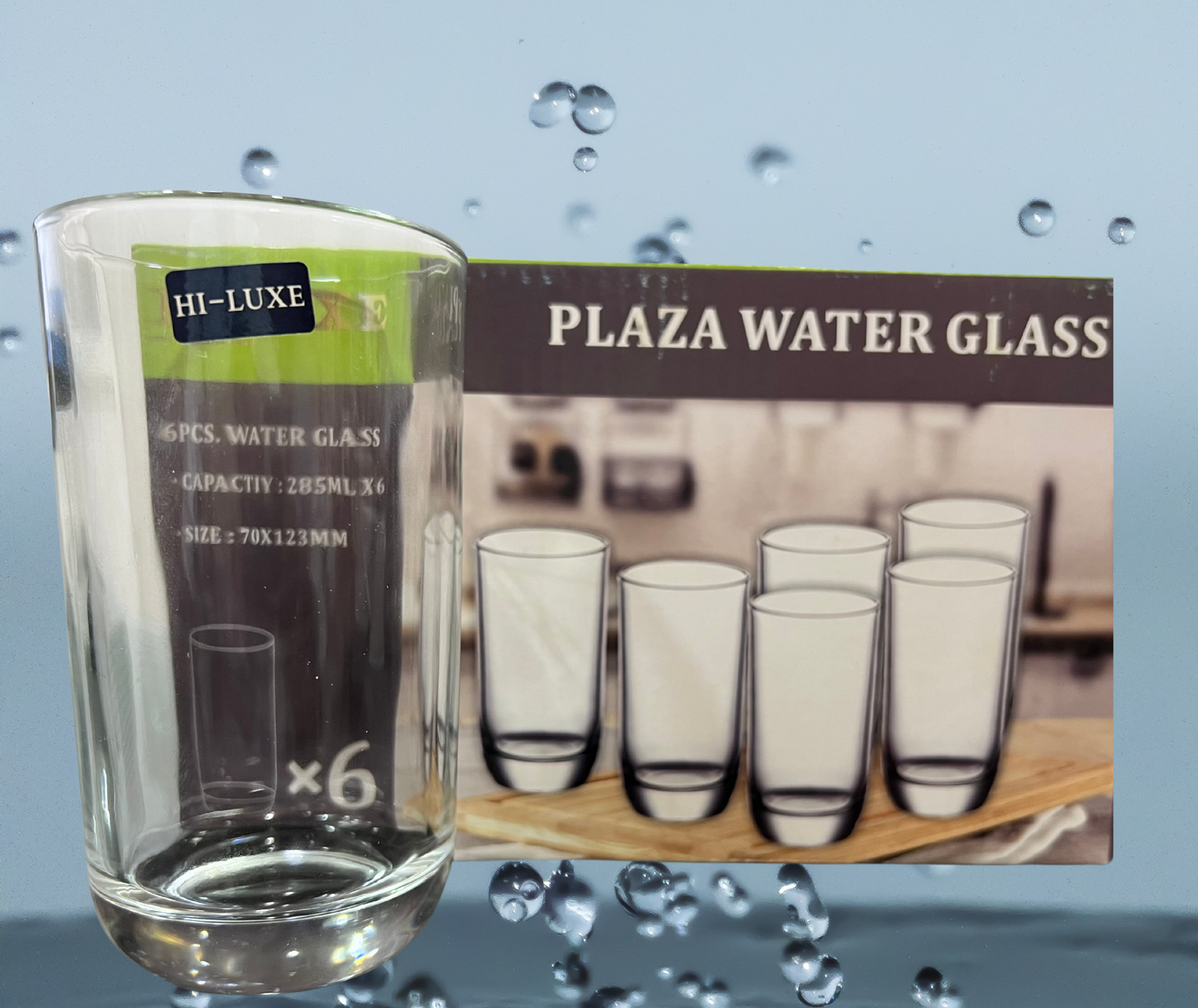 Hi-Luxe Plaza Glass 285 ML | Glass Tumbler | Transparent | Home, Dining, Office, Restaurant - Premium glass tumblers from Hiluxe - Just Rs. 398! Shop now at Surana Sons