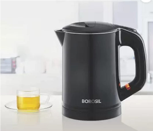 Borosil Eva Cool Touch 0.6 Ltr (600 ML) Stainless Steel Electric Kettle (Black) - Premium Borosil Electric Kettles from Borosil - Just Rs. 1550! Shop now at Surana Sons