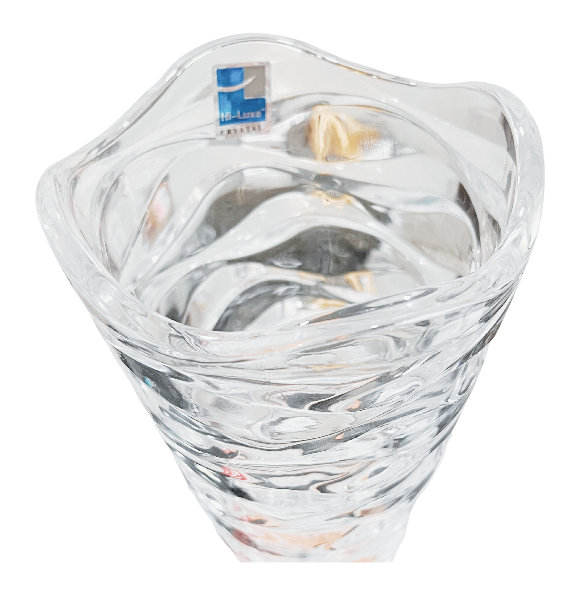 Hiluxe Wave Glass Flower Pot | Vase | Wave Design | Transparent | Home Decor | Gifting - Premium Flower Vase from Hiluxe - Just Rs. 999! Shop now at Surana Sons