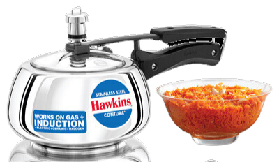 Hawkins Stainless Steel Contura Pressure Cooker, Inner Lid - Premium SS pressure cooker from Hawkins - Just Rs. 2160! Shop now at Surana Sons