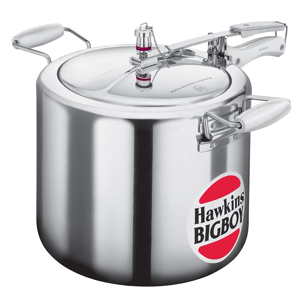 Hawkins BigBoy 18/22 Ltr Aluminum Inner Lid Pressure Cooker (Silver) - Premium Aluminium Pressure Cooker from Hawkins - Just Rs. 5850! Shop now at Surana Sons