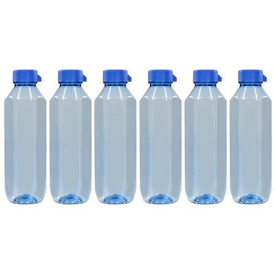 PEARLPET  BPA-free Plastic Water Bottle Set of 6 Pcs | Fridge Bottle