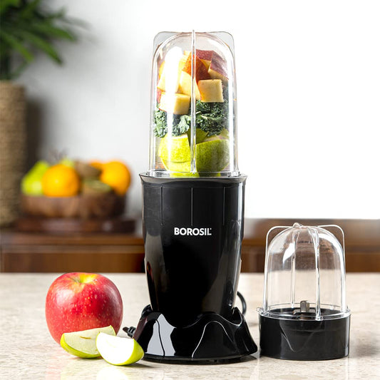 Borosil NutriFresh Portable Mini-Blender & Grinder,For Blending Smoothies & Chutneys, Dry Grinding Spices, Black, 400 W - Premium Nutriblend Blenders from borosil - Just Rs. 2573! Shop now at Surana Sons