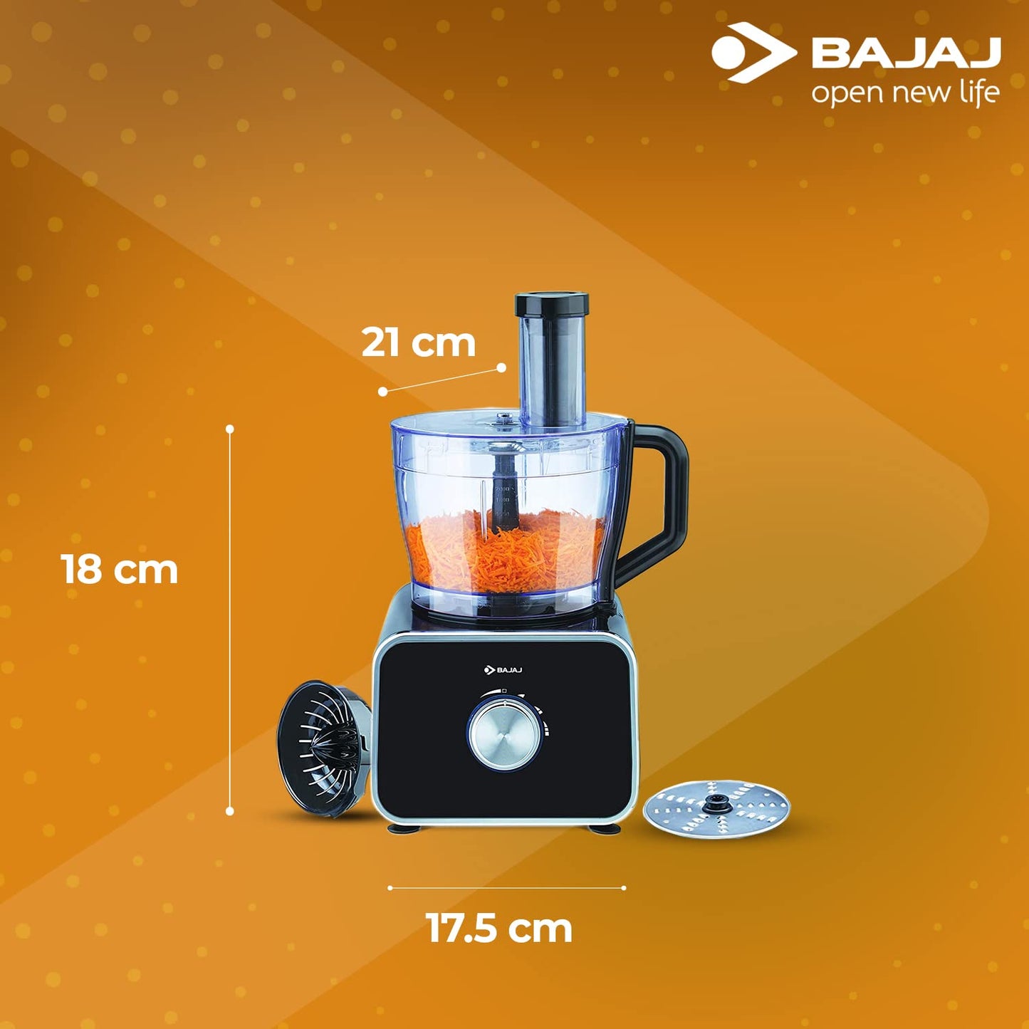 Bajaj Food Processor and Mixer Grinder | All in One Kitchen Need | Food Processor | Juicer | Mixer Grinder | Slicer | Kneader | Mincer | Chipser - Premium Food Processors from Bajaj - Just Rs. 6990! Shop now at Surana Sons