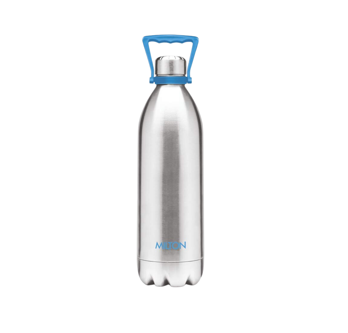 Milton Duo 2000 (1860 ML) Thermosteel 24 Hours Hot and Cold Water Bottle with Handle, 1 Piece, 1.86 Litres, Silver | Leak Proof | - Premium Hot & Cold Steel Vacuum Bottles from Milton - Just Rs. 1750! Shop now at Surana Sons