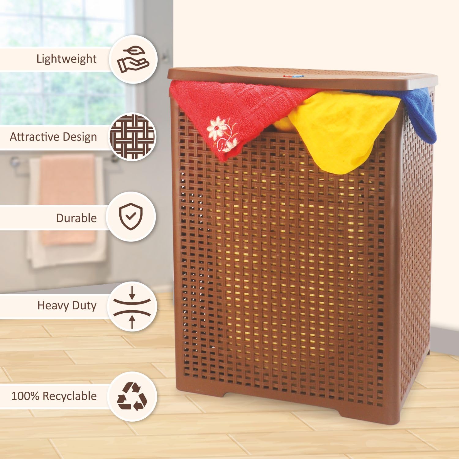 NAYASA Sweety Laundry Basket | Foldable Laundry Basket For Clothes With Lid - Premium Laundary Basket from Nayasa - Just Rs. 1499! Shop now at Surana Sons