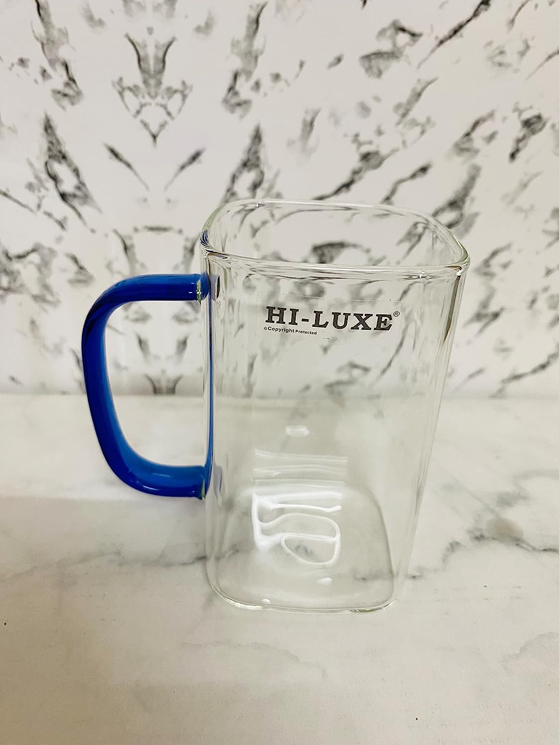 Hi-Luxe Set of 6 pcs Mug Helix Square with Borosilicate Glass with Multi-Coloured Handles - Premium Glass Mugs with handle from Hiluxe - Just Rs. 878! Shop now at Surana Sons