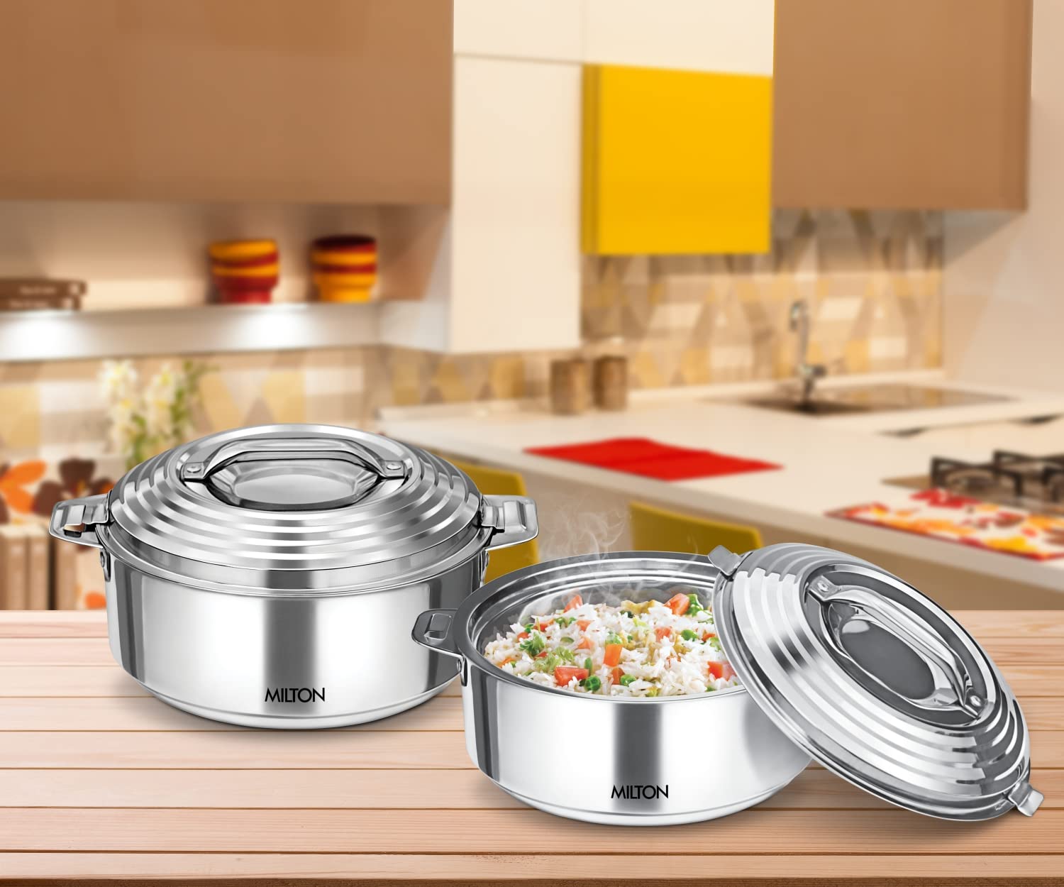 Milton Galaxia Insulated Stainless Steel Casserole  Keeps Food Hot & Cold for Long Hours - Premium SS Casserole from Milton - Just Rs. 821! Shop now at Surana Sons