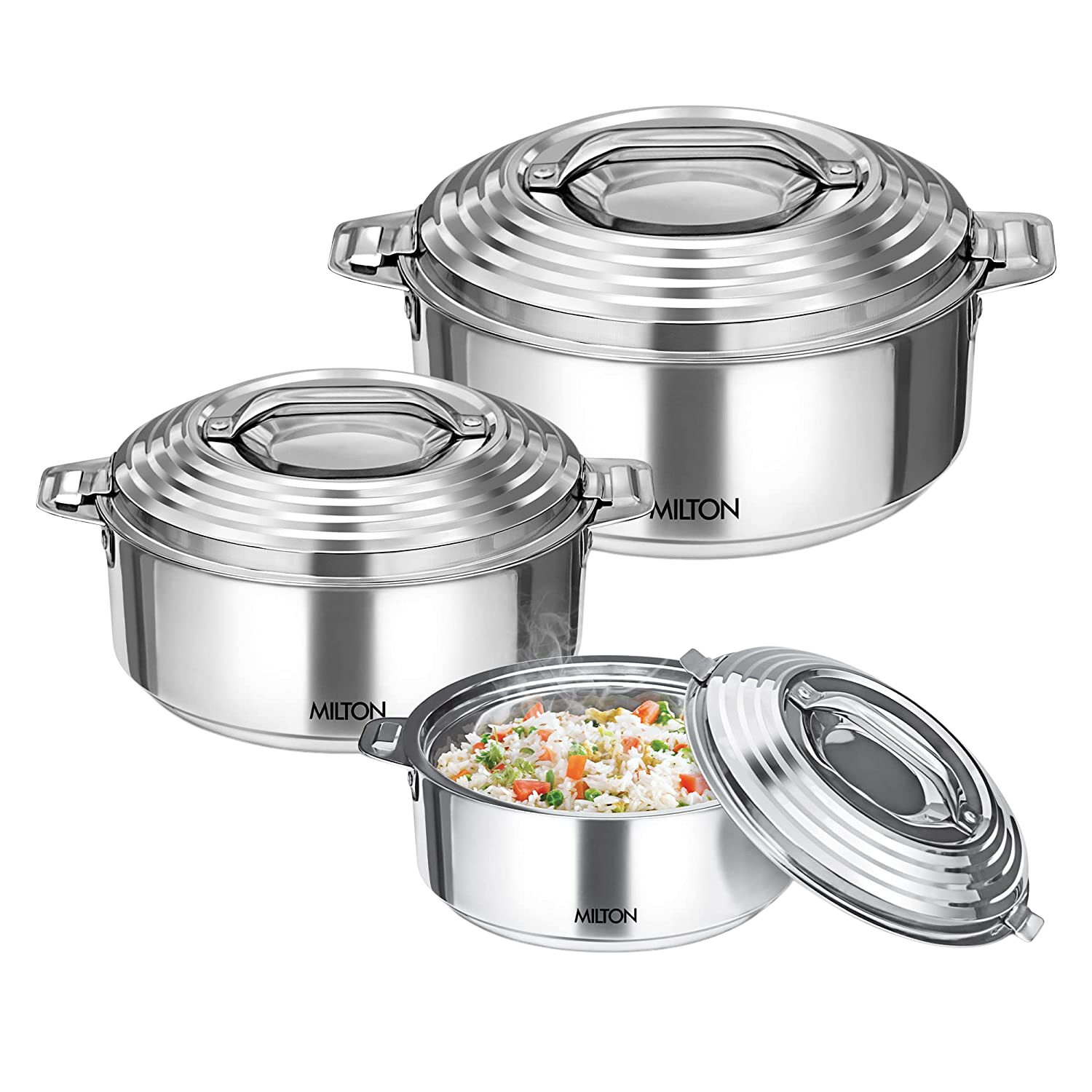 Milton Galaxia Insulated Stainless Steel Casserole  Keeps Food Hot & Cold for Long Hours - Premium SS Casserole from Milton - Just Rs. 821! Shop now at Surana Sons