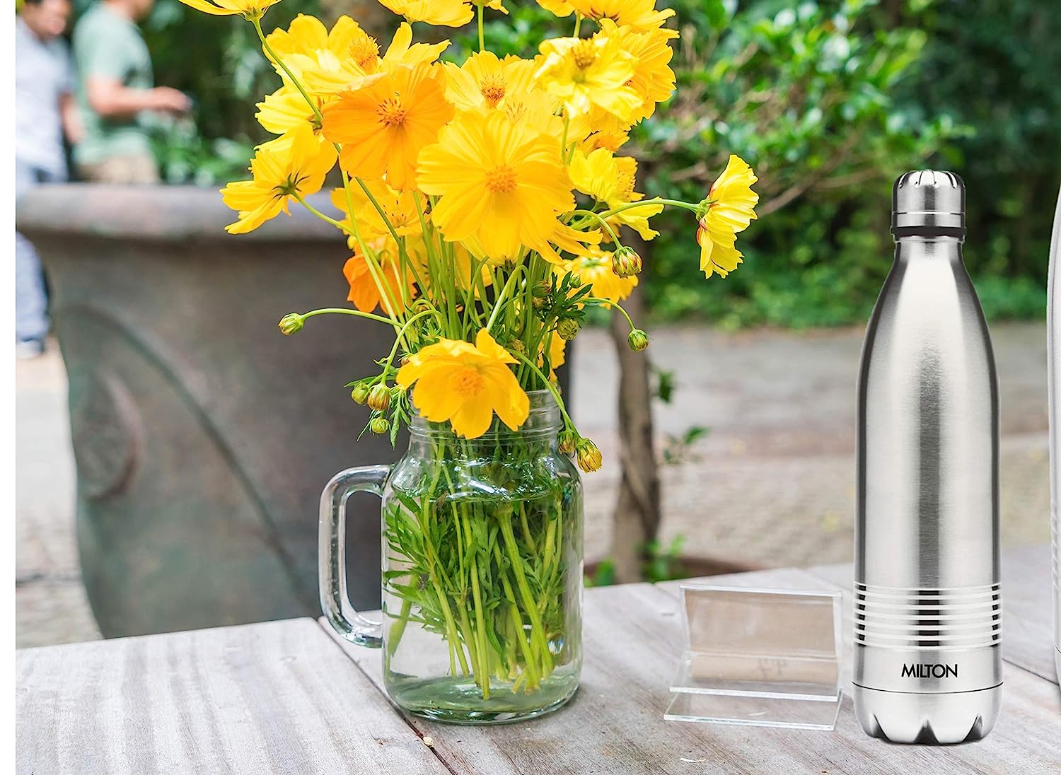 Milton Duo DLX 750 Thermosteel 24 Hours Hot and Cold Water Bottle, 1 Piece, 700 ml, Silver | Leak Proof | Office Bottle | Gym | Home | Kitchen | Hiking | Trekking | Travel Bottle - Premium Hot & Cold Steel Vacuum Bottles from Milton - Just Rs. 964! Shop now at Surana Sons