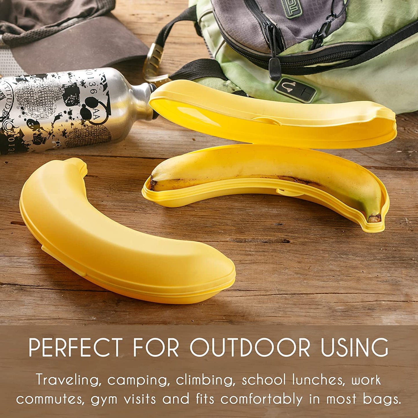 Banana Box, Banana Keeper BPA-Free Outdoor Travel Case, Banana Protector, Cute Carrier Storage Box, Yellow Set of 2 - Premium Banana Case from Surana Sons - Just Rs. 99! Shop now at Surana Sons