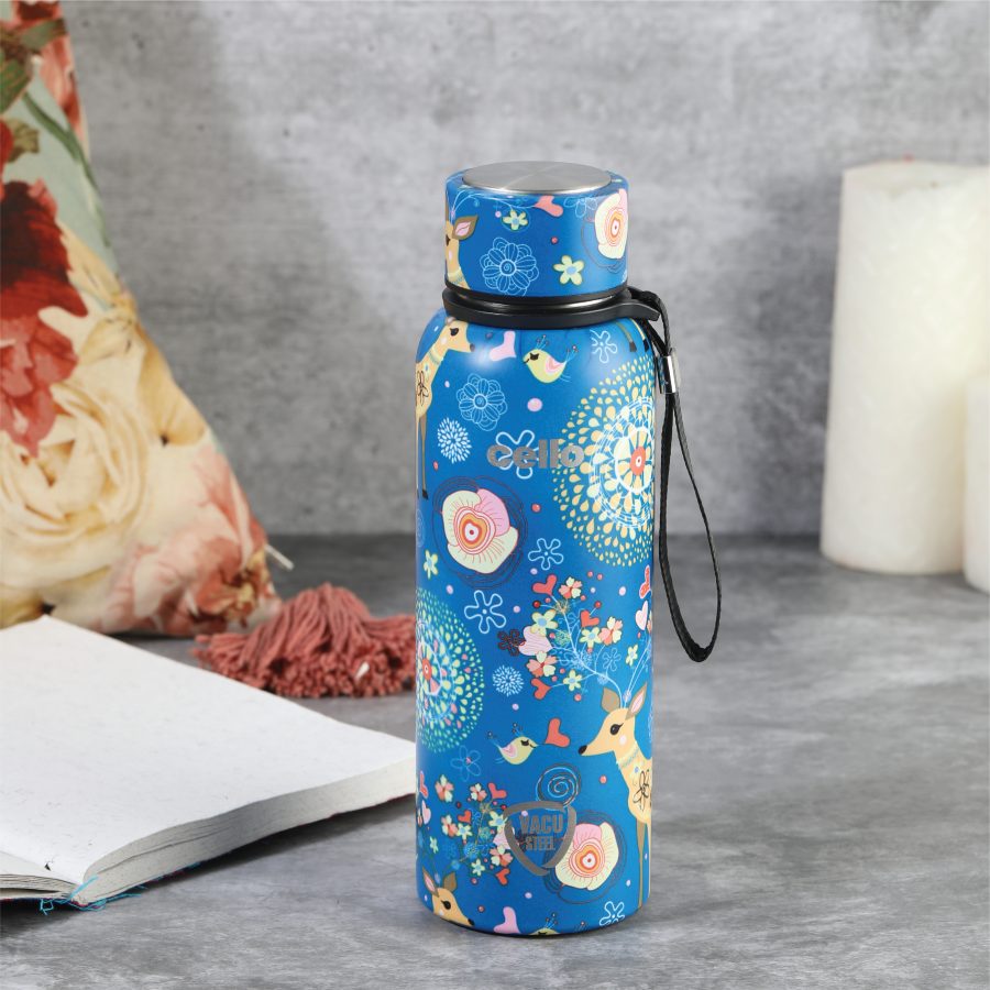 Cello Duro Tuff Steel Series- Duro Deezee Kent Double Walled Stainless Steel Water Bottle with Durable DTP Coating - Premium SS water Bottles from Cello - Just Rs. 840! Shop now at Surana Sons