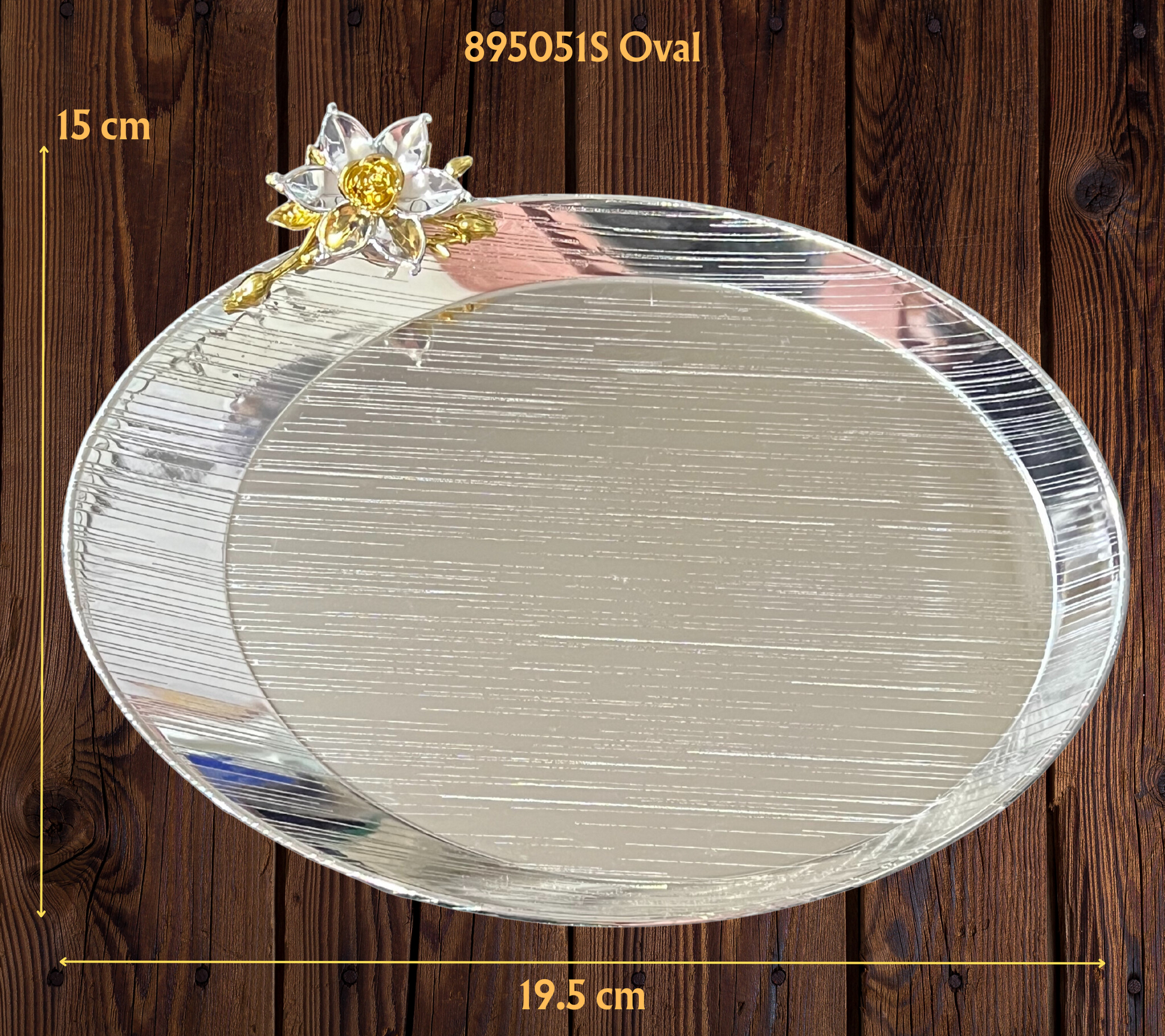 Hiluxe Silver Plated Designer Premium Platter, Tray, Oval | Ideal For Serving, Gifting, Decoration | Gift Box - Premium Silver Plated Platter from Hiluxe - Just Rs. 680! Shop now at Surana Sons