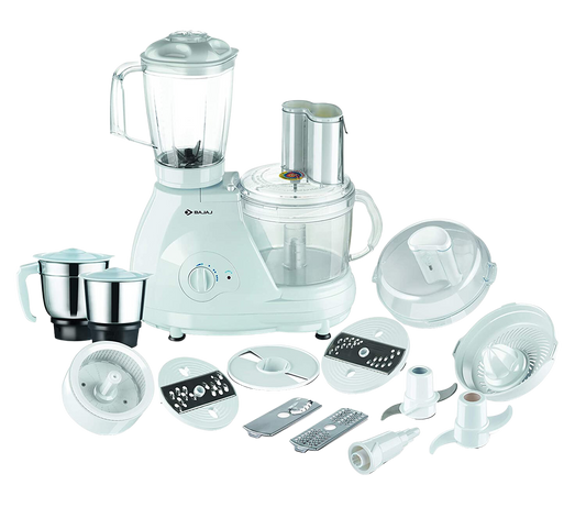 Bajaj Food Processor and Mixer Grinder | All in One Kitchen Need | Food Processor | Juicer | Mixer Grinder | Slicer | Kneader | Mincer | Chipser - Premium Food Processors from Bajaj - Just Rs. 6990! Shop now at Surana Sons