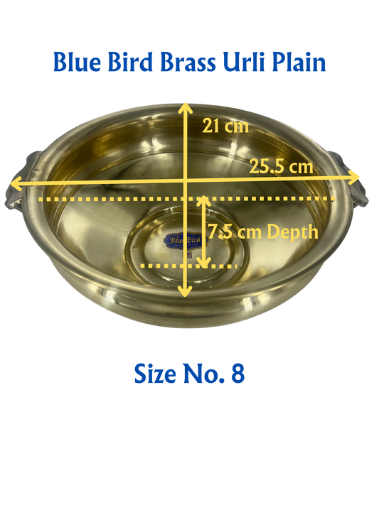 Brass Urli Bowl Plain - Traditional Decorative Urli Bowl for Floral and Candle - Home Decor for Reception, Drawing Room, Office and Pooja Room - Premium Brass Urli from Generic - Just Rs. 1470! Shop now at Surana Sons