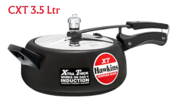 Hawkins Contura Black XT, Stainless Steel Inner Lid Pressure Cooker | Induction Base - Premium hard anodised pressure cooker from Hawkins - Just Rs. 1688! Shop now at Surana Sons