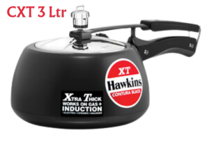 Hawkins Contura Black XT, Stainless Steel Inner Lid Pressure Cooker | Induction Base - Premium hard anodised pressure cooker from Hawkins - Just Rs. 1688! Shop now at Surana Sons