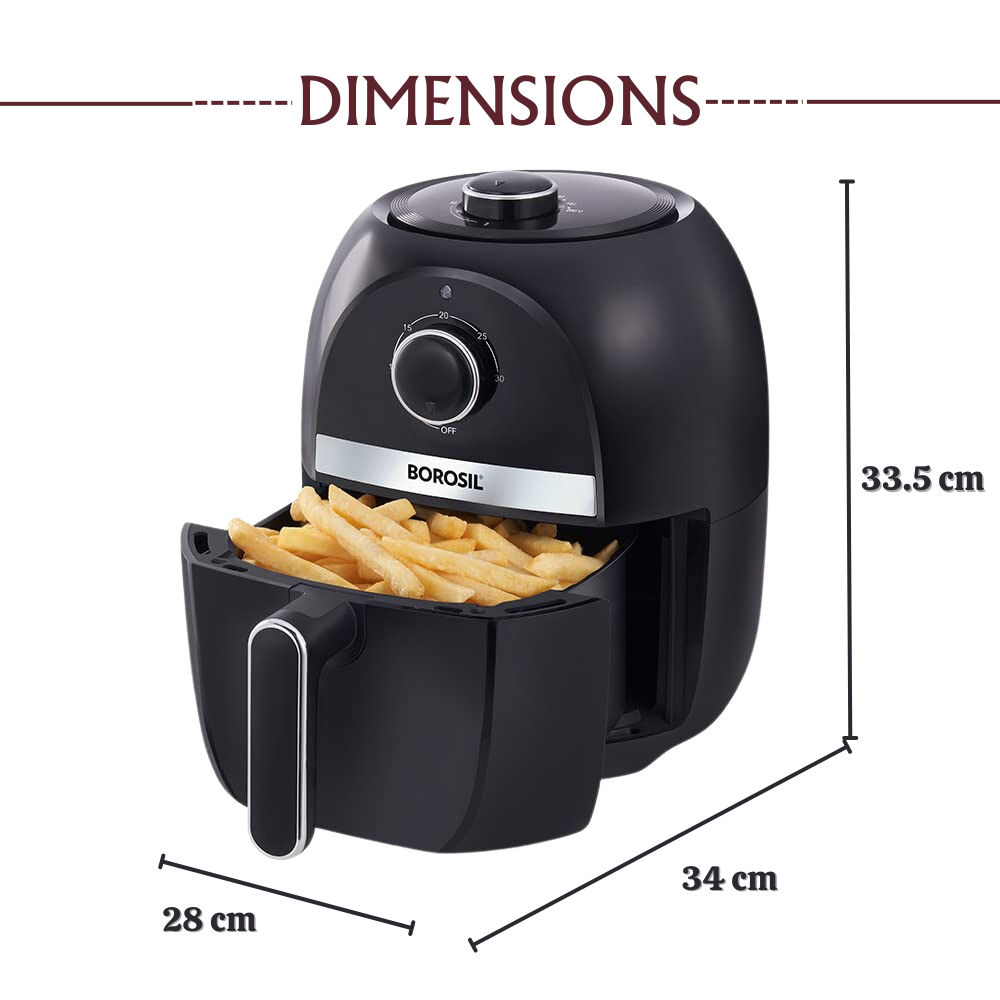 Borosil Best Air Fryer, 2.8 Ltr, 4 in 1, Fry, Grill, Bake & Roast - Premium Air Fryer from Borosil - Just Rs. 5990! Shop now at Surana Sons