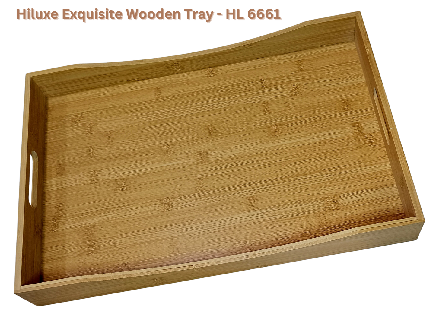 Hiluxe Exquisite Wooden Tray With Handle For Home | Ideal Gift - Premium Wooden Tray from Hiluxe - Just Rs. 850! Shop now at Surana Sons