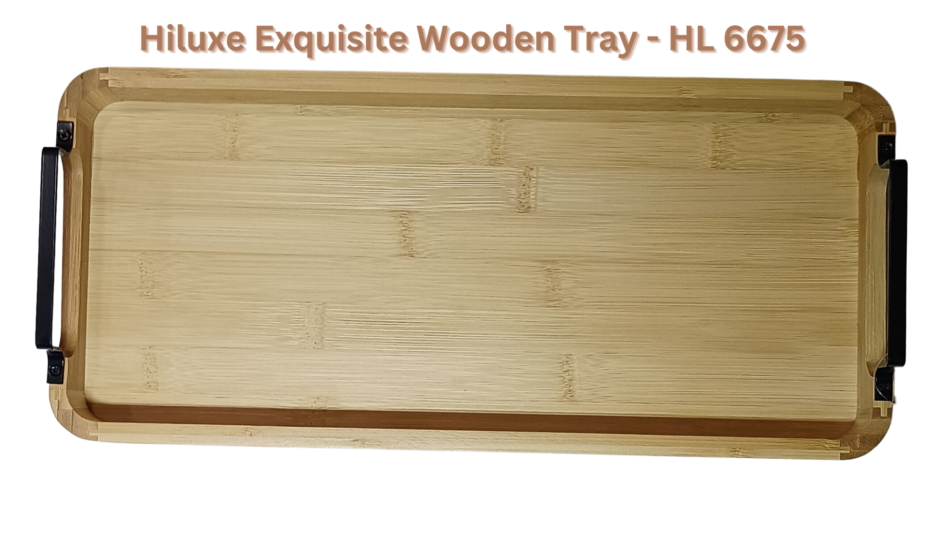 Hiluxe Exquisite Wooden Tray With Handle For Home | Ideal Gift - Premium Wooden Tray from Hiluxe - Just Rs. 850! Shop now at Surana Sons