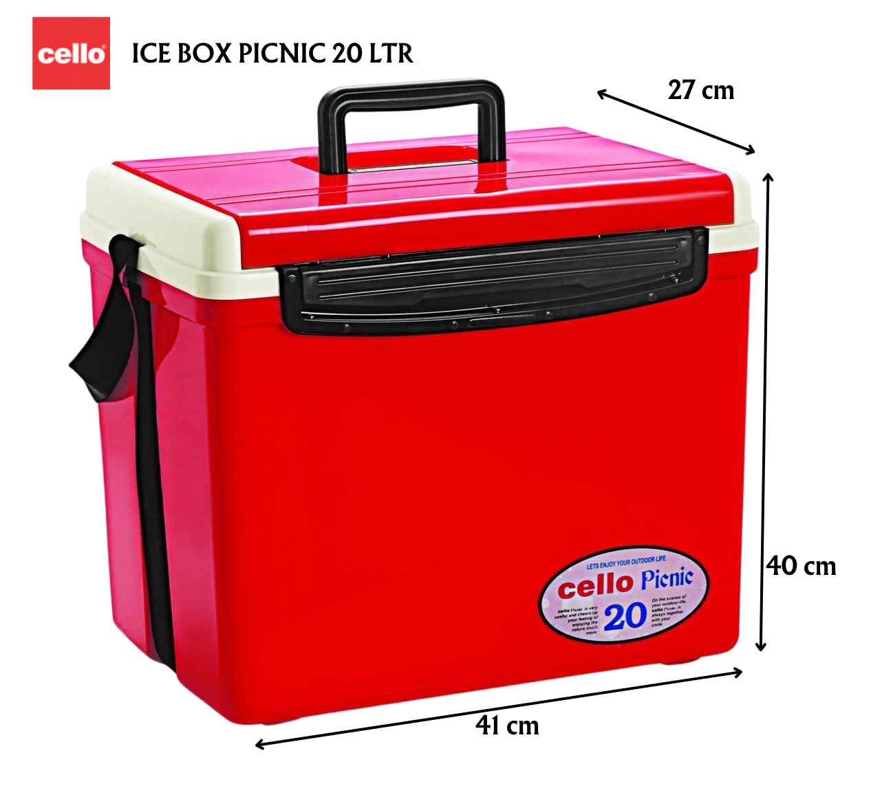 CELLO Ice Box PICNIC 20 | For Travel | Picnic | Home | 20 Ltr