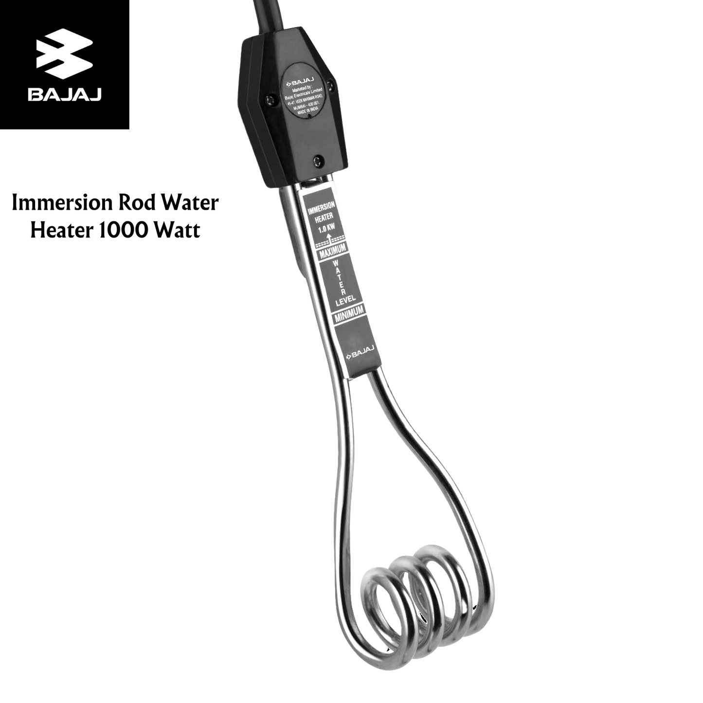 BAJAJ Water Heating Immersion Rod Heater - Premium Immersion Rod from Bajaj - Just Rs. 625! Shop now at Surana Sons