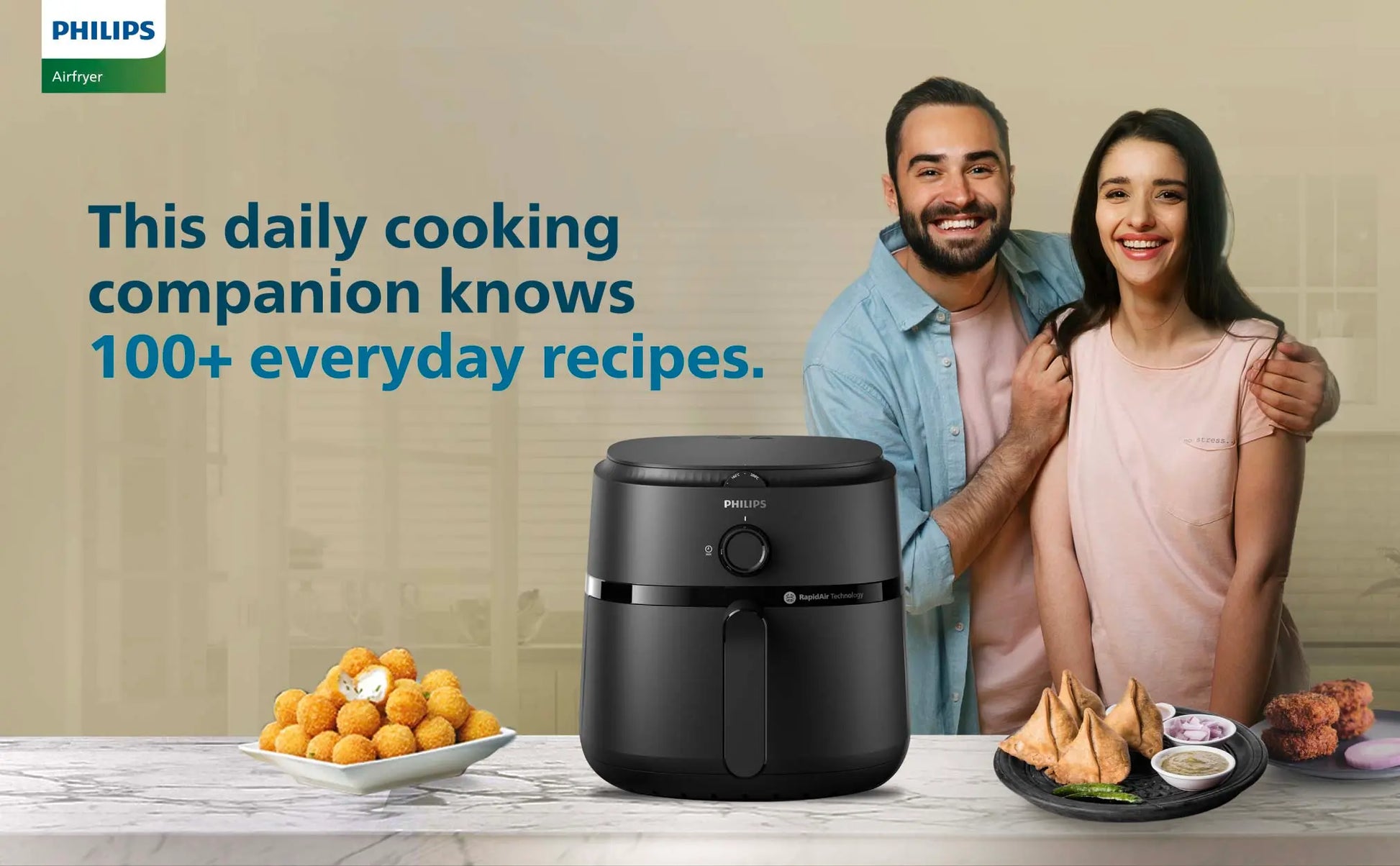 Philips 6.2 Ltr Extra Large Airfryer with Rapid Air Tech - Up to 90% Less Fat - NA130/00 - Premium Air Fryer from Philips - Just Rs. 6100! Shop now at Surana Sons