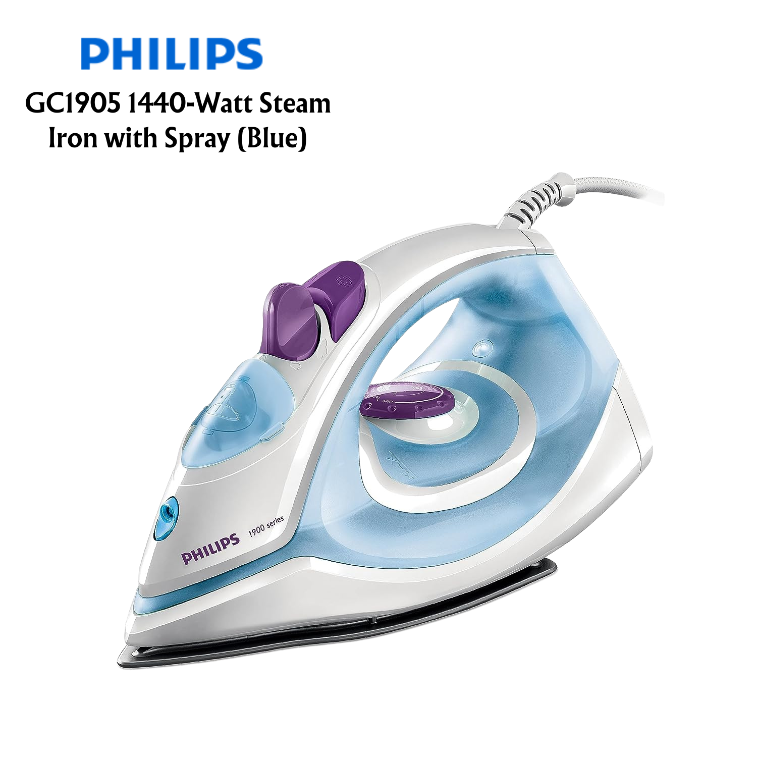 Philips GC1905 1440-Watt Steam Iron with Spray (Blue) - Premium Steam Iron from Philips - Just Rs. 1795! Shop now at Surana Sons