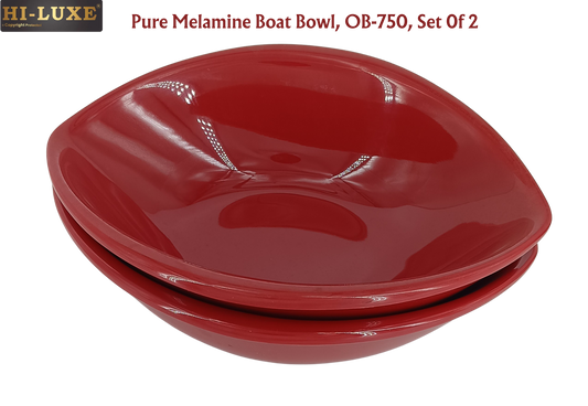 HILUXE Pure Melamine Boat Bowl OB-750 | Set of 2 | Break Resistant - Premium Melamine Serving Platter from Hiluxe - Just Rs. 750! Shop now at Surana Sons