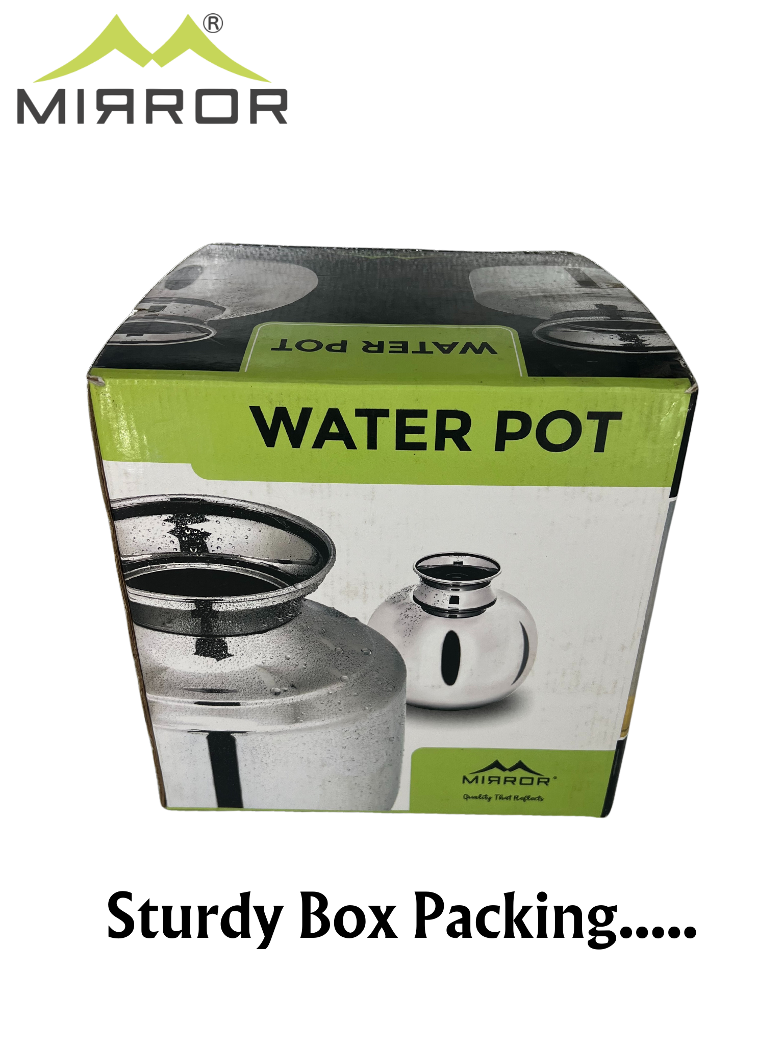 Mirror Premium Stainless Steel Heavy Water Pot | Super Shine | (Gundi) New 5 ltr With Lid, Without Tap - Premium Water Pot from Mirror - Just Rs. 1950! Shop now at Surana Sons