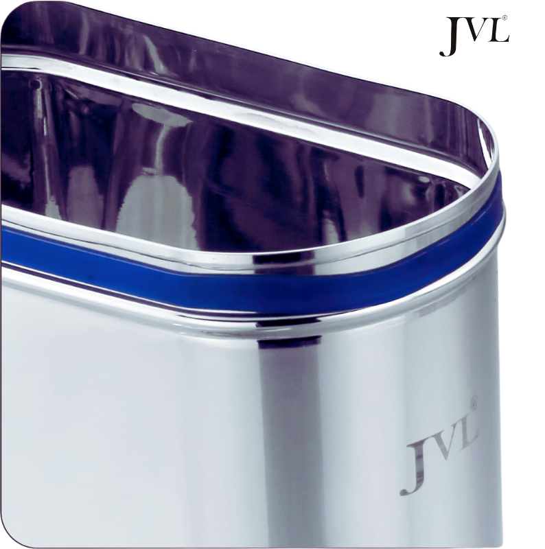 JVL Premium Stainless Steel Kitchen Food Storage Capsule Shape Galaxy Window Canister with SS Lid for Dry items Storage - Premium Storage Jar from JVL - Just Rs. 799! Shop now at Surana Sons