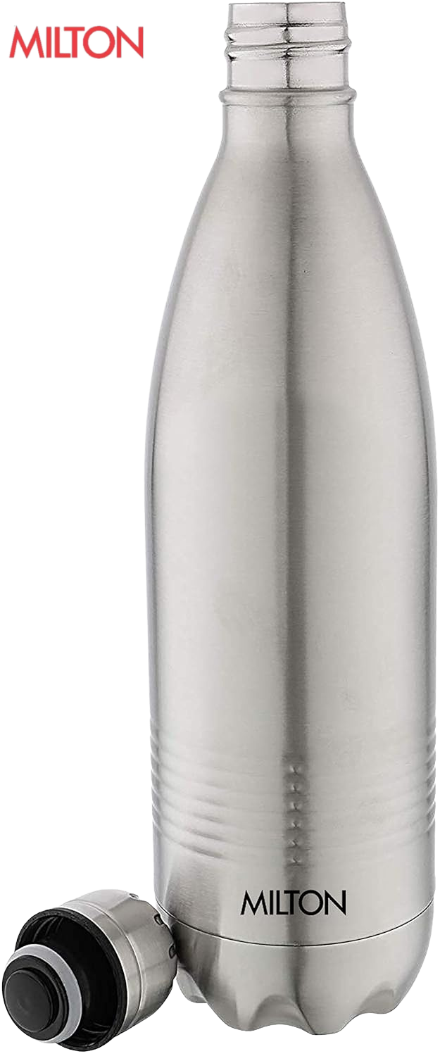 Milton Duo DLX 750 Thermosteel 24 Hours Hot and Cold Water Bottle, Silver | Leak Proof | - Premium SS water Bottles from Milton - Just Rs. 964! Shop now at Surana Sons