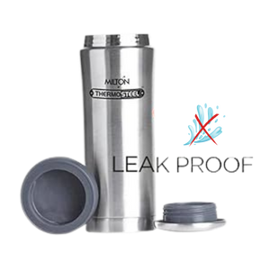 Milton Optima Thermosteel Hot and Cold Flask, Silver | Vacuum Insulated | Rust Proof | Leak Proof | Tea | Coffee | Juice