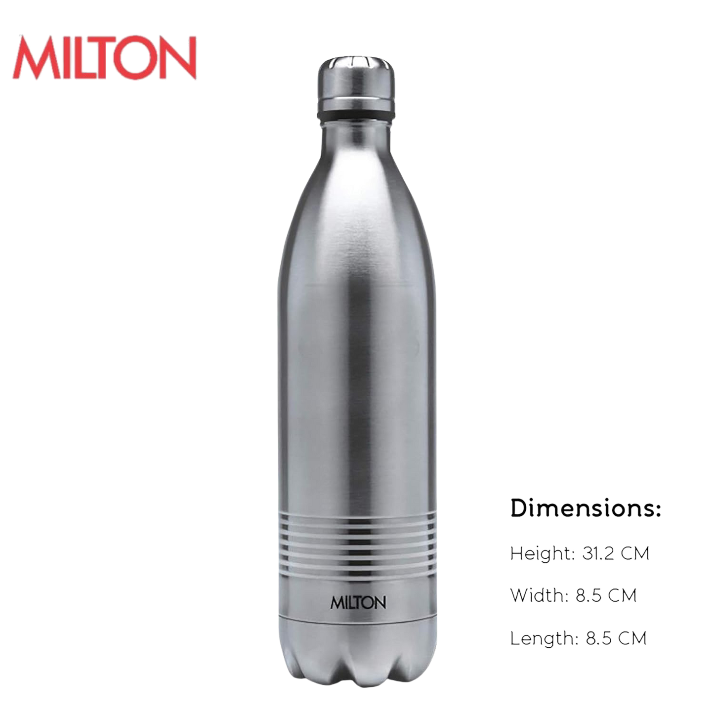 Milton Duo DLX 750 Thermosteel 24 Hours Hot and Cold Water Bottle, Silver | Leak Proof | - Premium SS water Bottles from Milton - Just Rs. 964! Shop now at Surana Sons