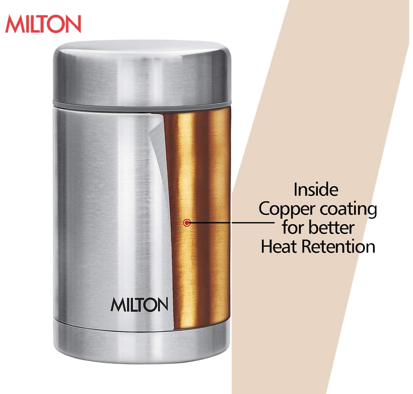 Milton CRUET - THERMOSTEEL SOUP FLASK 550 | Actual Capacity 515 ML | - Premium SS Thermos from Milton - Just Rs. 899! Shop now at Surana Sons