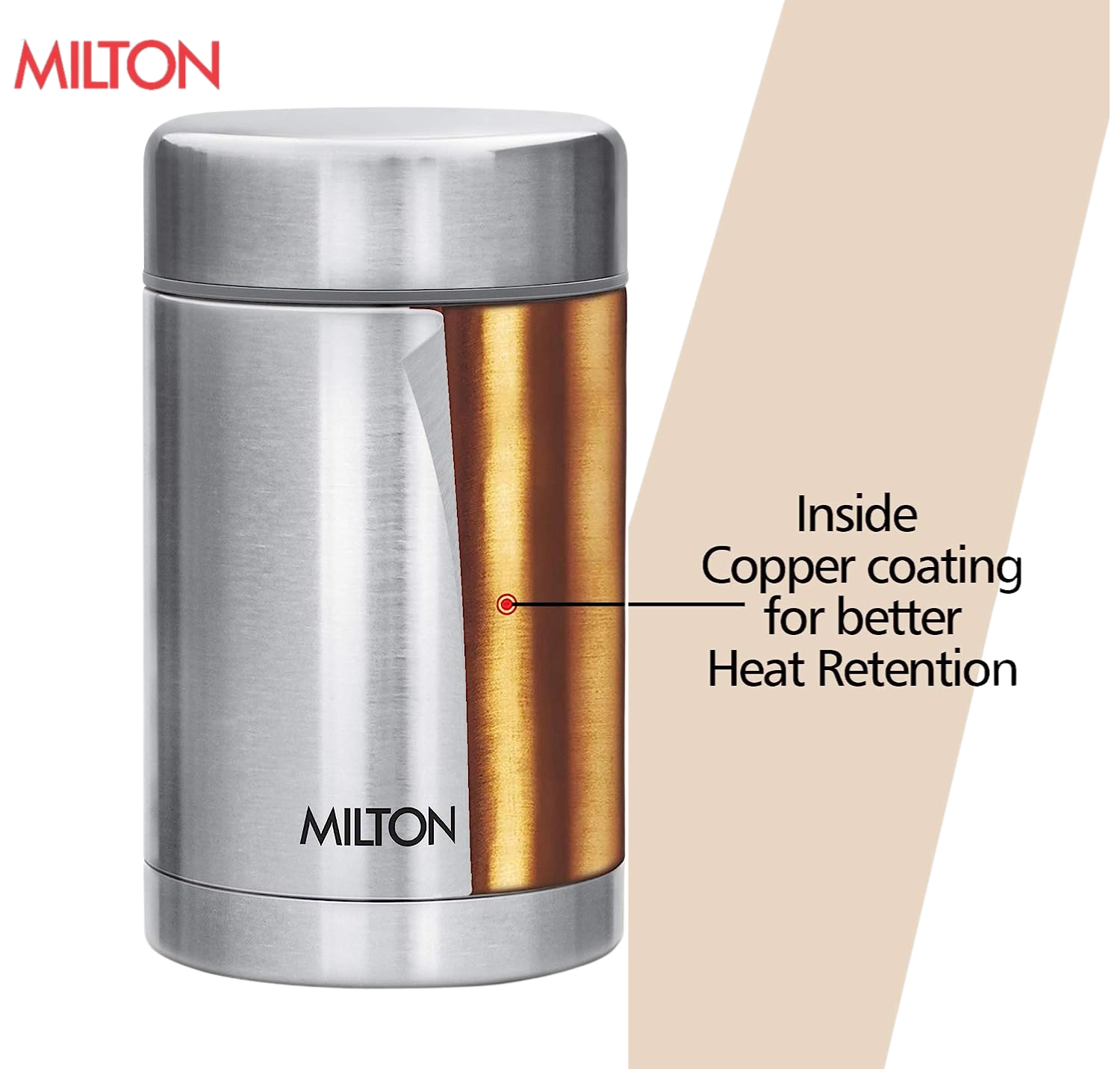 Milton CRUET - THERMOSTEEL SOUP FLASK 550 | Actual Capacity 515 ML | - Premium SS Thermos from Milton - Just Rs. 899! Shop now at Surana Sons