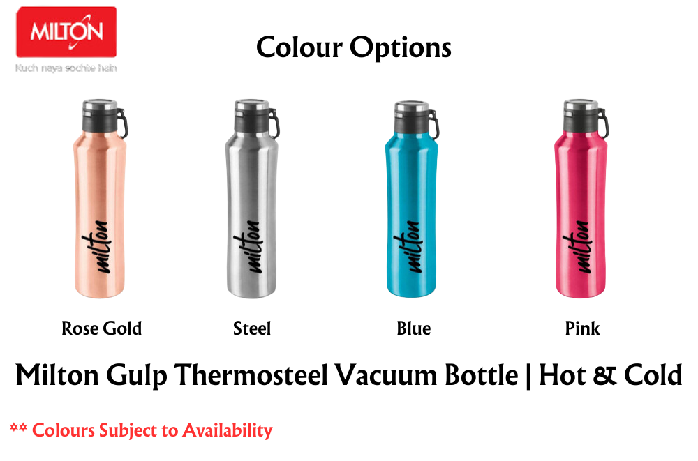 Milton Gulp Thermosteel Vacuum Bottle | Hot & Cold - Premium Hot & Cold Steel water bottle from Milton - Just Rs. 816! Shop now at Surana Sons