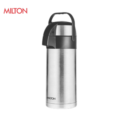 Milton Beverage Dispenser Stainless Steel for Serving Tea Coffee, Double Wall Vacuum Insulated | Easy Travel with Handle - Premium Thermos from Milton - Just Rs. 3230! Shop now at Surana Sons