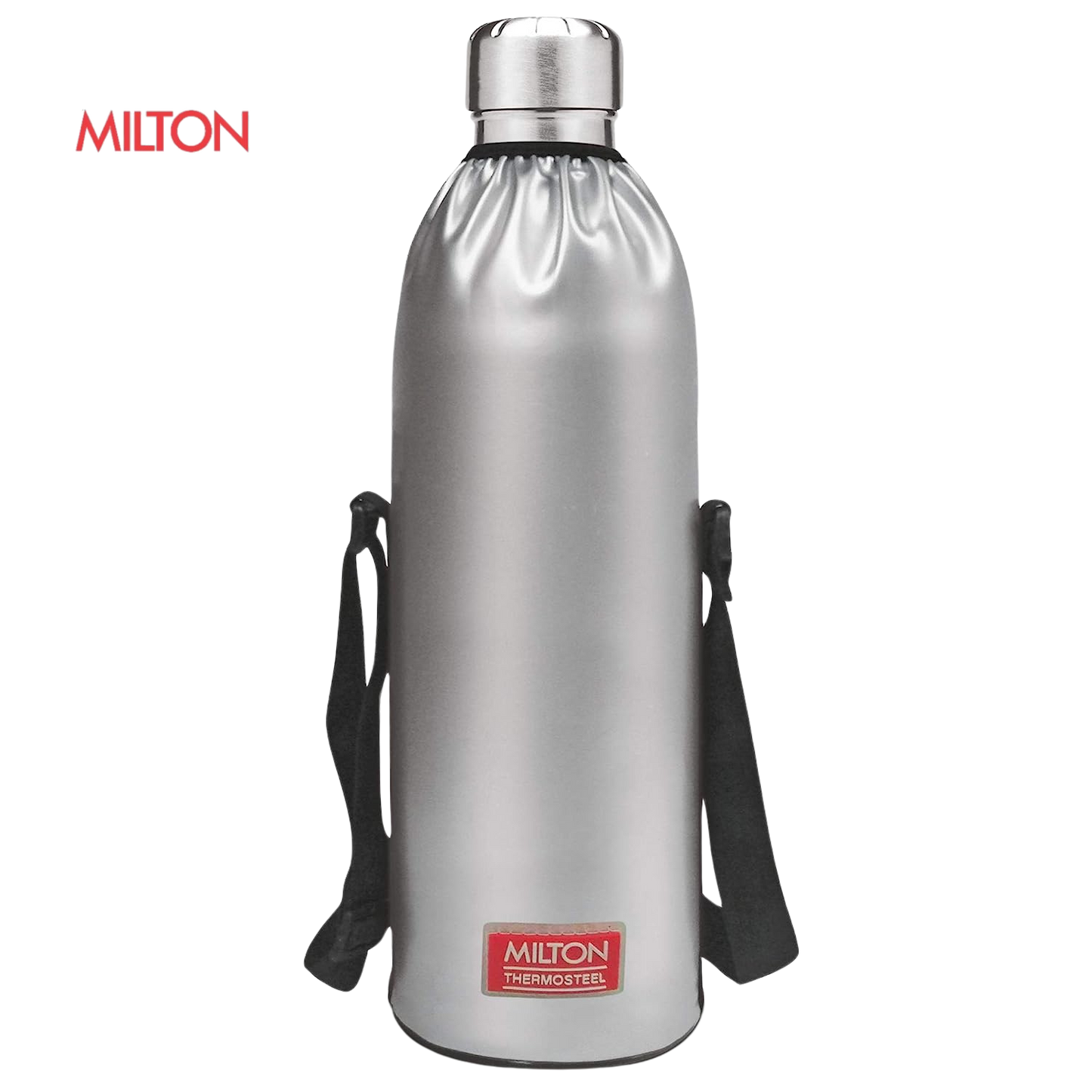 Milton Duo DLX 1500 Thermosteel 24 Hours Hot and Cold Water Bottle with Bag, 1 Piece, 1.5 Litre, Silver | Leak Proof - Premium Hot & Cold Steel Vacuum Bottles from Milton - Just Rs. 1699! Shop now at Surana Sons