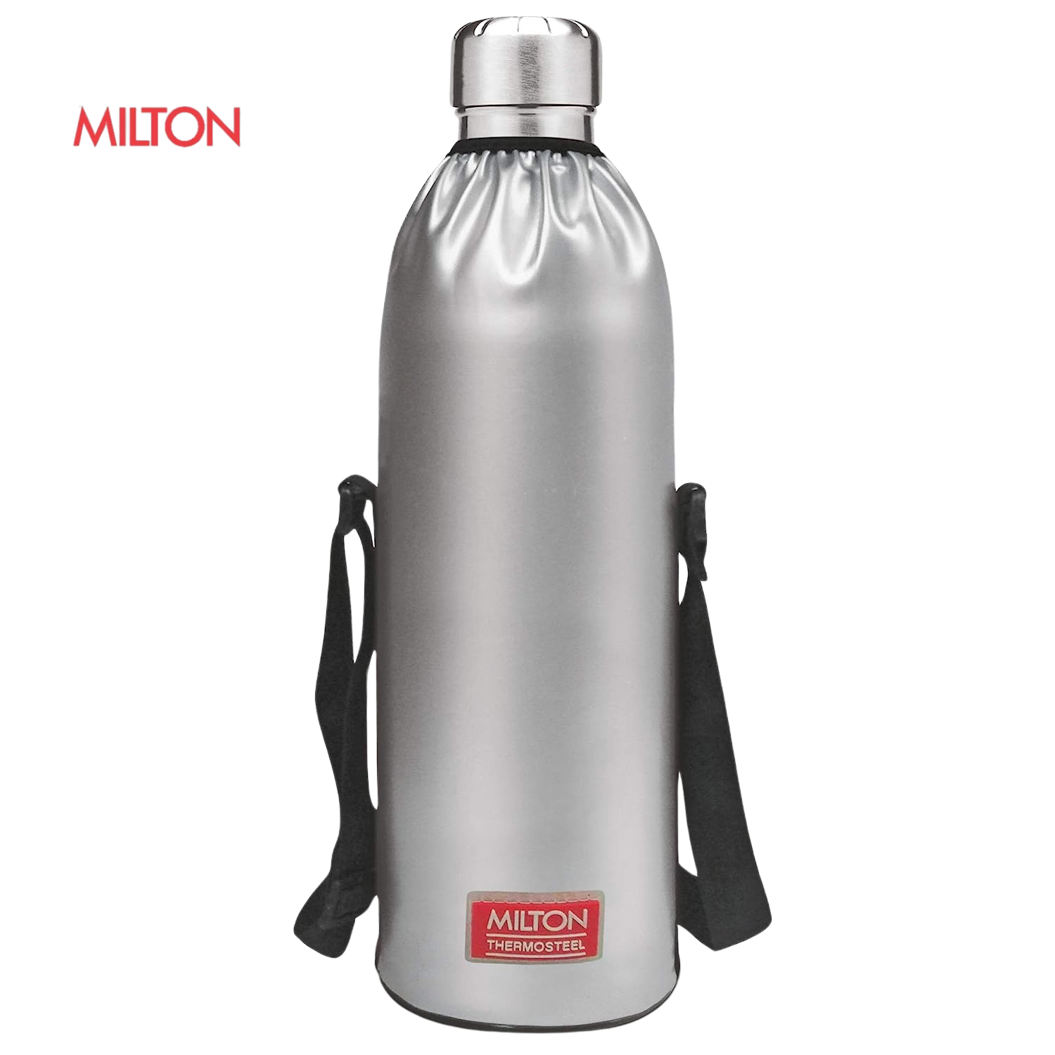 Milton Duo DLX 1500 Thermosteel 24 Hours Hot and Cold Water Bottle with Bag, 1 Piece, 1.5 Litre, Silver | Leak Proof - Premium Hot & Cold Steel Vacuum Bottles from Milton - Just Rs. 1699! Shop now at Surana Sons