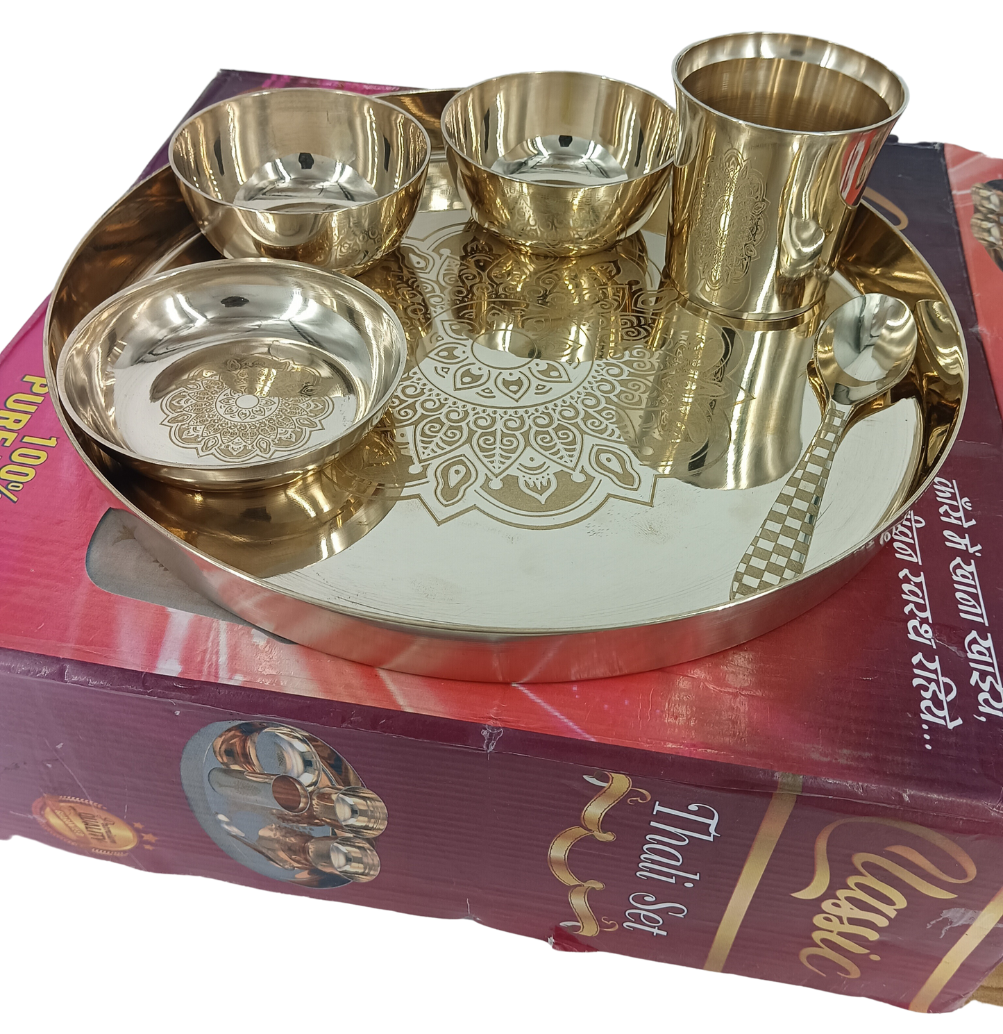 Classic Pure Kansa (Bronze) Dinner Set | 6 Pcs - Premium Kansa Thali Set from Classic - Just Rs. 6150! Shop now at Surana Sons