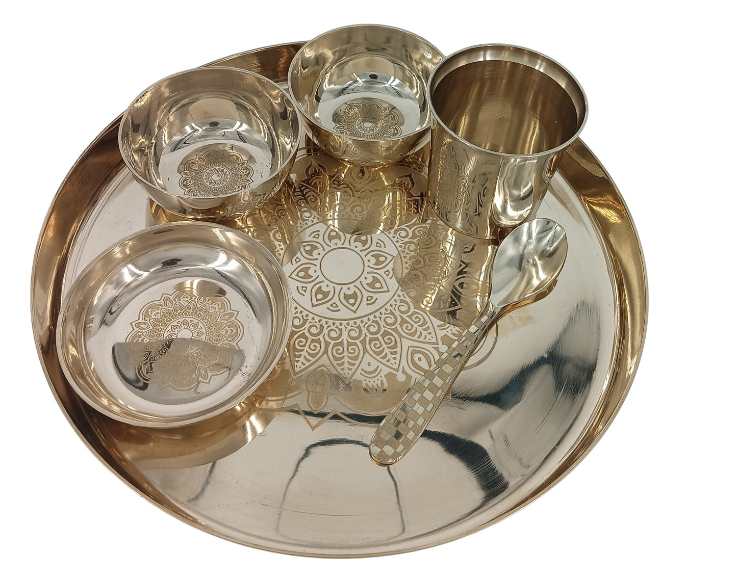 Classic Pure Kansa (Bronze) Dinner Set | 6 Pcs - Premium Kansa Thali Set from Classic - Just Rs. 6150! Shop now at Surana Sons