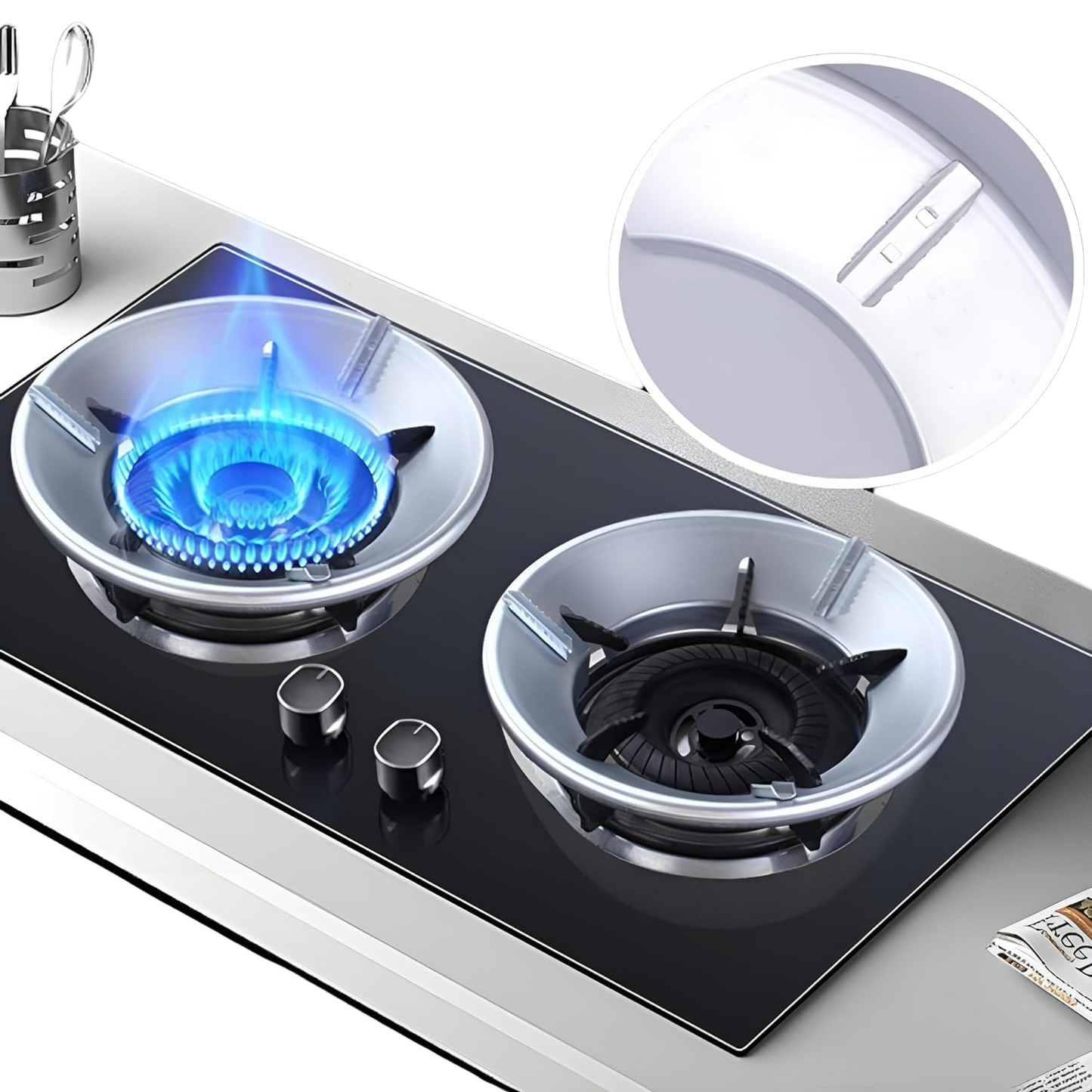 Aluminum Gas Saver Burner Stand | Ring | For Domestic LPG Stove | Set of 2 - Premium Gas Saver from Generic - Just Rs. 399! Shop now at Surana Sons