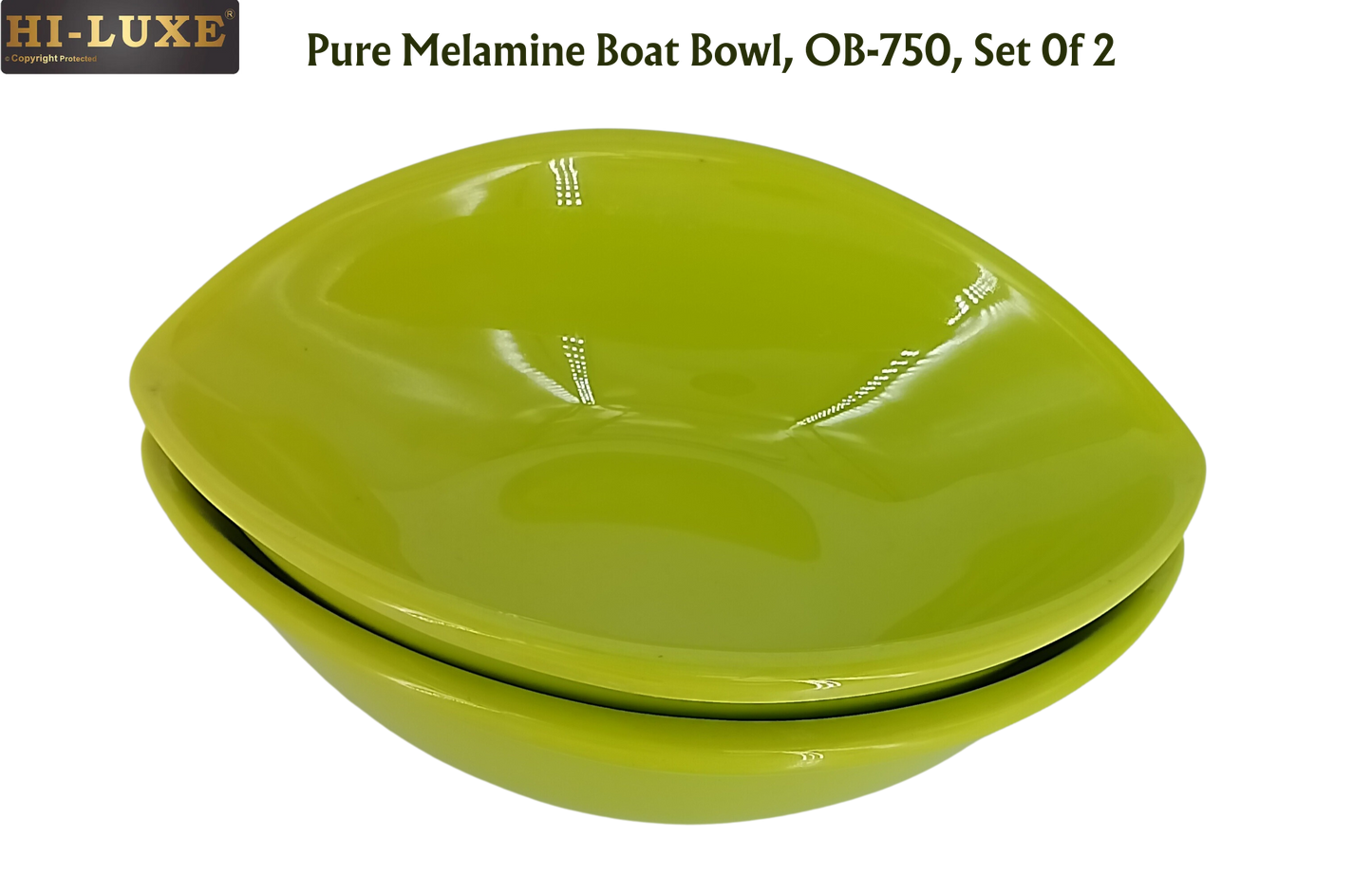 HILUXE Pure Melamine Boat Bowl OB-750 | Set of 2 | Break Resistant - Premium Melamine Serving Platter from Hiluxe - Just Rs. 750! Shop now at Surana Sons